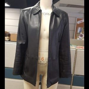 Vintage 90s black leather jacket